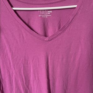 Time and Tru Women's Pink V-Neck Tee
